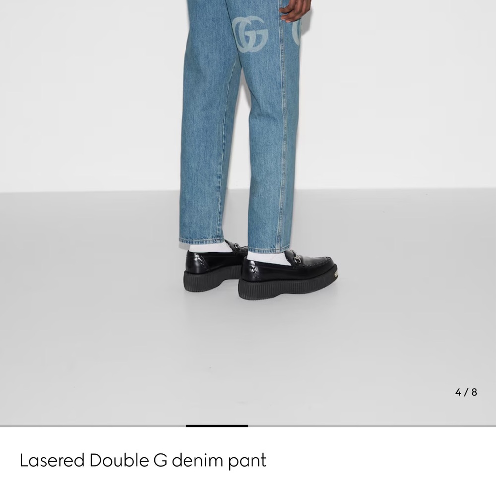Gucci Light Blue Double G Denim Jeans